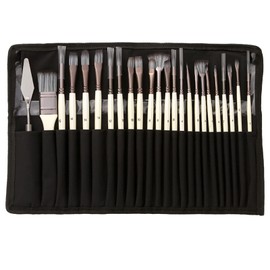 Acrylic Paint Set,Artist Paint Brush Set 23pcs Different Size Professional Paint Brushes Nylon Hair Scraper Wooden Handle Portable Organizer Bag for Acrylic Oil Watercolor Gouache Painting Arts Crafts