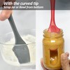 Silicone Mini Spatulas, Curved Small Spatula with Shallow Bowl for