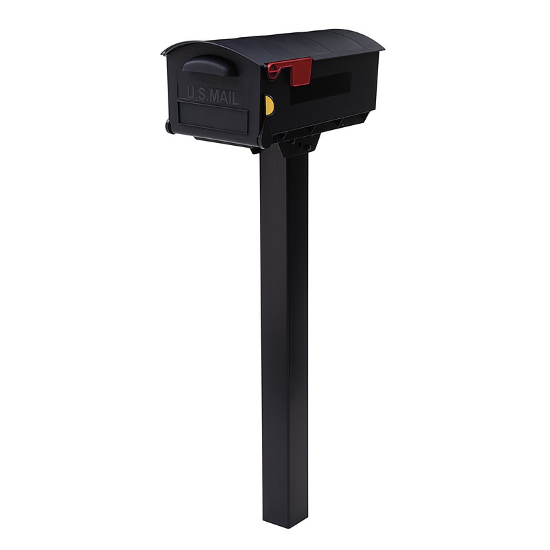 Gibraltar Mailboxes Patriot Large Capacity Rust-Proof Plastic Black, Post-Mount Mailbox,