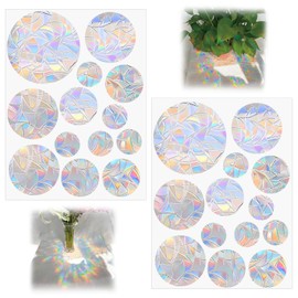 Suncatcher Circle, 26 Pieces Prism Window Stickers, Bird Anti-Collision Window Sticker, Bird Anti Collision Rainbow Window Film for Windows, Rainbow Film Window