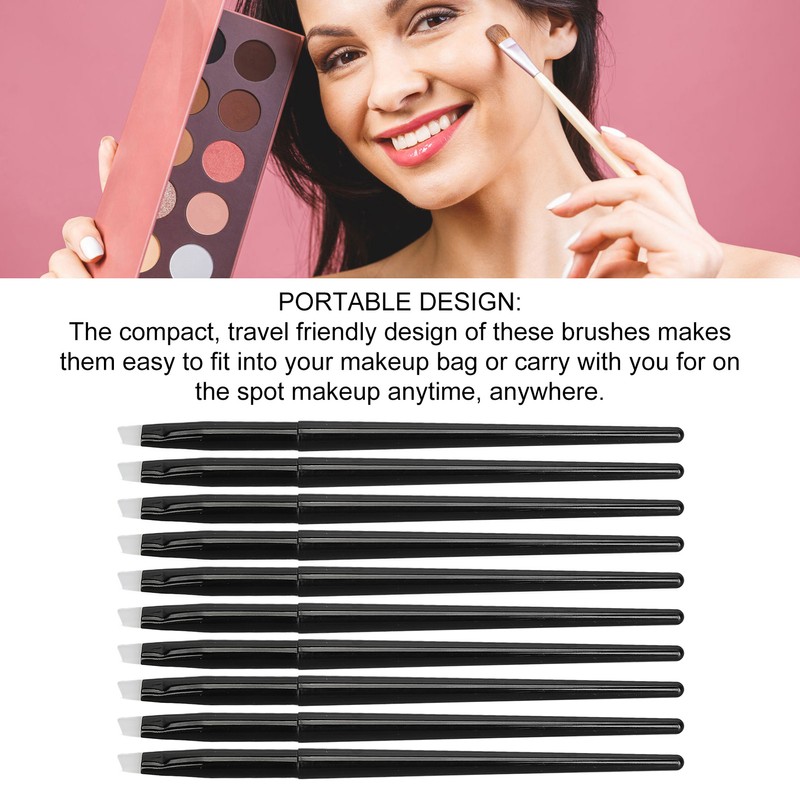 10pcs Eye Brush Angled Eyebrow Brush Silicone Eyebrow Liner Eyeshadow