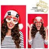 JeVenis Christmas Party Costume Decorations Christmas Glitter Party Glasses Fleece