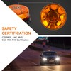 AOHEWEI LED Warning Beacon Light Amber, 4 Flashing & 2