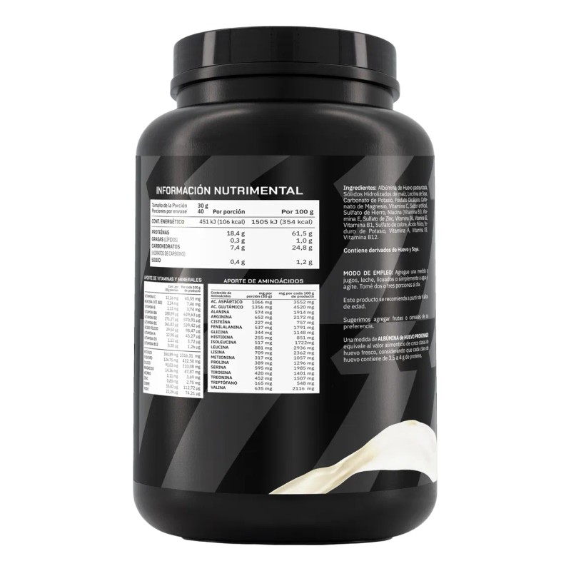 Suplemento Albumina De Huevo (1200 Gr) Prowinner Sabor Natural
