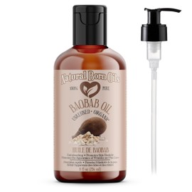 Baobab Oil, 236ml, Organic, Cold-Pressed, Antioxidant-Rich, Omega 3, 6, 9 Fatty Acids, Enhances Skin Elasticity, Strengthens Hair, Natural Born Oils.