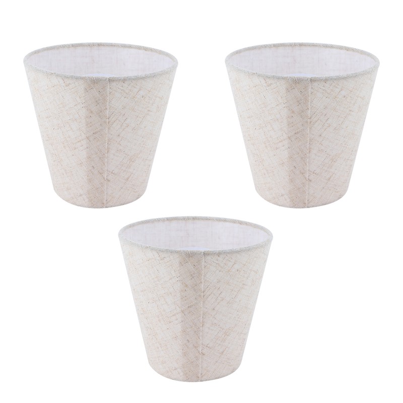 3PCS Linen Cloth Lamp Shade E14 Meson Lampshade for Candle