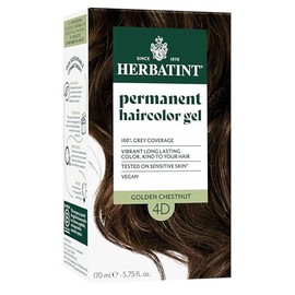 Herbatint Permanent Herbal Haircolour Gel 4D Golden Chestnut - 135 ml - No ammonia and no Parabens