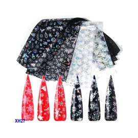 Marble Texture Flowers Butterfly Heart Nail Foil Transfer Sticker 16Pcs 20X4Cm Xh27 Nail Wraps Art Stickers Manicure Supplies for Women for Home Nails Full Long Lasting Easy Apply and Remove