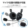 Elecom HS-HP20UBK Wired USB Microphone, Binaural Overhead, 5.9 ft (1.8