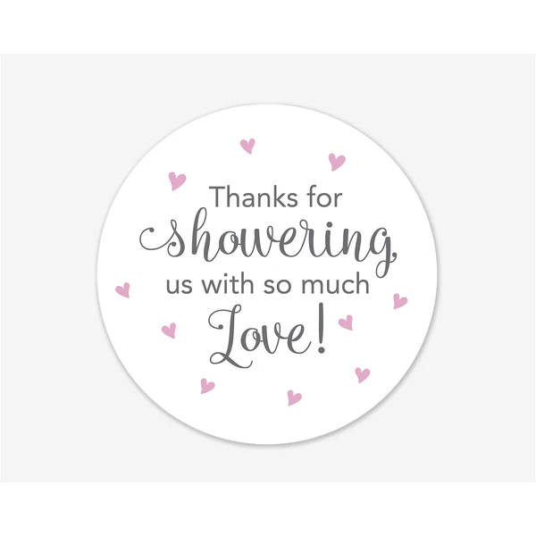 36ct, Baby Shower Or Bridal Shower Stickers, Thanks for Showering