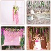 SZJH 12pcs 3.6 Feet/Piece Artificial Fake Wisteria Vine Ratta Hanging