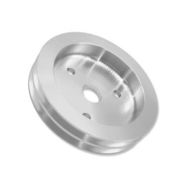 IMOOA Short Water Pump Crankshaft Pulley Double Groove SWP For Chevy BBC 396 427 454 1965-1968 Polished Aluminum