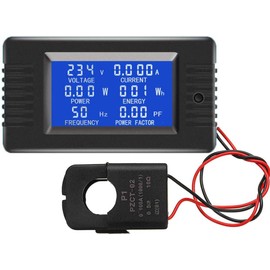 Fasizi AC 80-260V 100A Current Voltage Amperage Power Energy Panel Meter LCD Digital Display Ammeter Voltmeter Multimeter with open CT