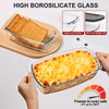 LOVYANXUE 2 Pack Glass Loaf Pan with Lid, 1.9QT/ 62