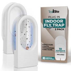 Plug in Fruit Fly Traps Indoor 2-Pack - Effective Insect Killer |UV Bug Light Plug in | Non-Toxic Fruit Fly Trap for Home for Wasp, House Mosquito, Bug