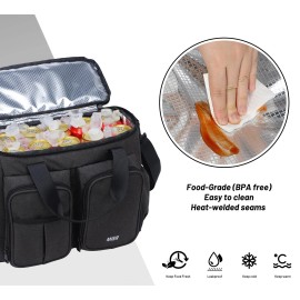 MIER Lunch Box for Men Heavy Duty 20 Cans Large Insulated Lunch Bag Leakproof