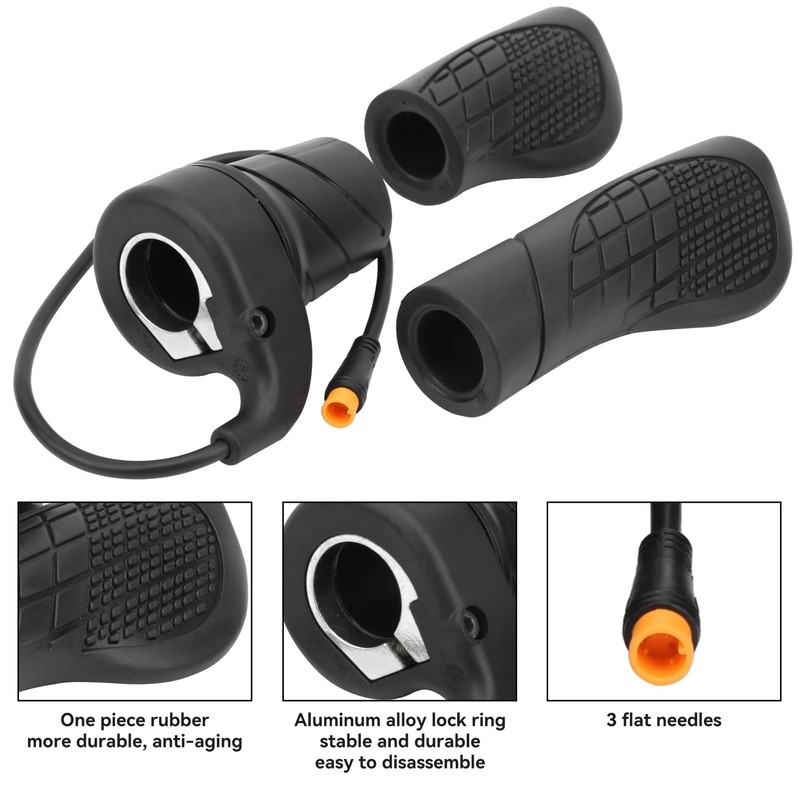 Frdhee Half Twist Throttle, Electric Bike Right Handle 20X Half