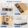 Clothes Storage Bags, Foldable Thick Fabric Blanket Storage Boxs, Large