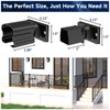 Egadis 2 Pack Aluminum Adjustable Railing Bracket, Deck Railing Bracket