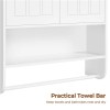 Topeakmart Bathroom Wall Cabinet with Towel Bar and Adjustable Shelf