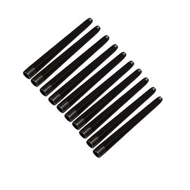10 Pack 1/2" Black Iron Pipes - DIY Pipe Furniture - 1/2-Inch Threaded Pipe Nipples - Industrial Piping - Plumbing Suppl