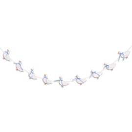 ZAIBIANHAO Goose Theme Banner - Goose Baby Shower Garland,One Silly Goose Blue Gingham Style Birthday Decor,Farm Animal Themed Party Decorations(Goose Banner)