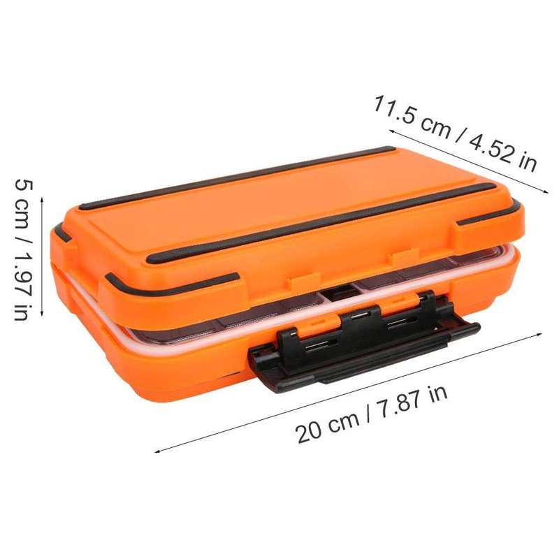 Waterproof Fishing Tackle Box Organizer, Lure Hooks Storage Case Built-in