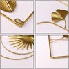3 Pcs Gold Metal Wall Decor Golden Leaf Wall Hanging