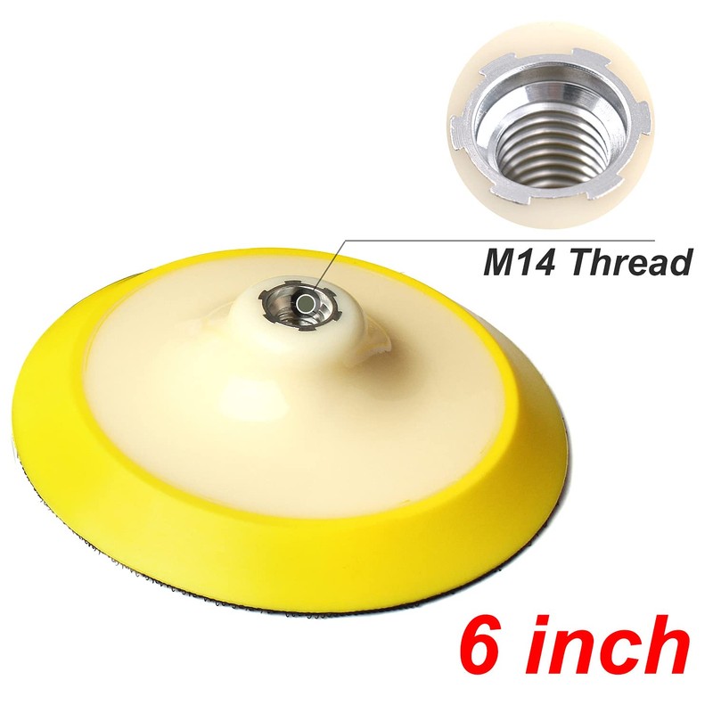 Z-LION Backer Pad 6 inch Hook&Loop Back Holder M4 Thread