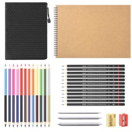 ELLECILA Drawing Kit Sketching Pencil Set, Colorful Drawing Pencils With Graphite Pencils,Sketchpad, Eraser Etc, Sketching Kit,Art Kit And Supplies For Kids, Teens And Adults, Sketch Set