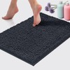 LuxUrux Bath Mat-Extra-Soft Plush Bath Shower Bathroom Rug, 1'' Chenille