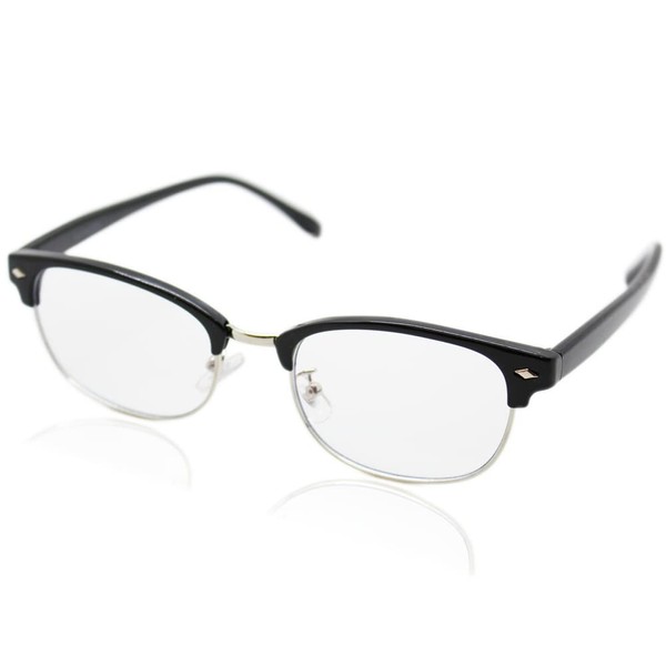[エイトトウキョウ] 老眼鏡 メンズ シニアグラス002R ブルーライトカット リーディンググラス 日本製 レンズ 小さめ スクエア