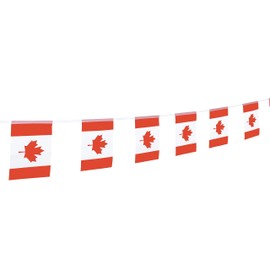 Canada Canadian String Banner Flag,5.5 x 8.2 Inch String Banner,Indoor and Outdoor Party Decorations,16 ft 20 Mini Flags.