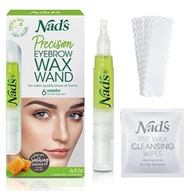 Nad's Green Hair Removal Agent Eyebrow Waxing Kit No Heat Easy Application 0.2 Ounce
