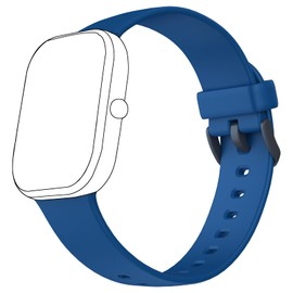 Nyonio 1 Pack Kids Watch Band Replacement, Breathable Soft Silicone Sport Wrist Strap 6+ years (Blue)