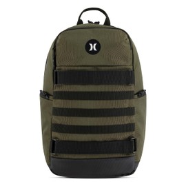Hurley Mens Skateboard Backpack, Olive, One Size