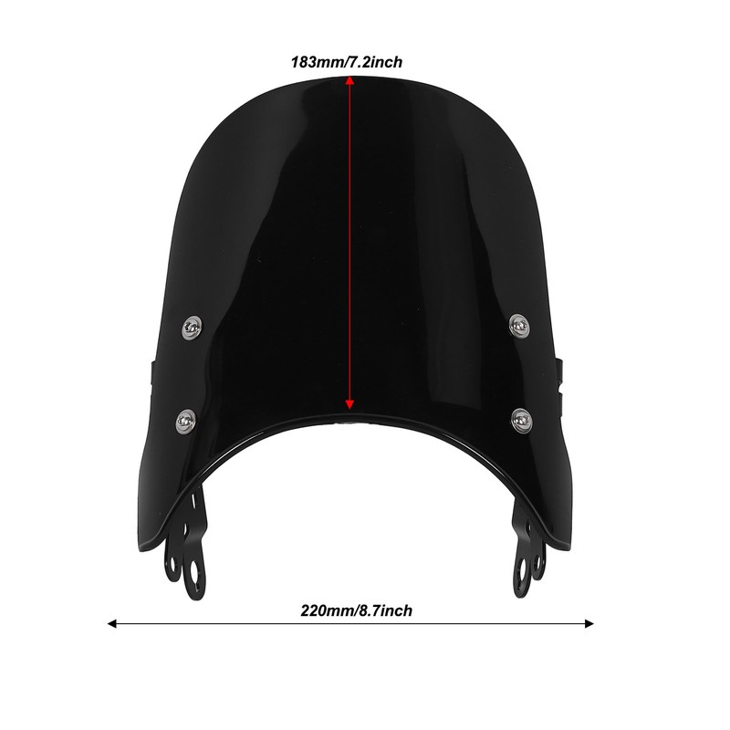 Motorcycle Windshield Windscreen Noise Reduction Protective Wind Deflector for Interceptor