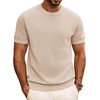 PJ PAUL JONES Men's Short-Sleeved Elegant Knitted T-Shirts with Crew