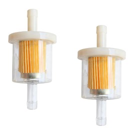 ZHUDAZHAO Universal Petrol Filter 8 mm Transparent for Petrol & Diesel, Car, Motorcycle, Moped, Lawn Mower, Scooter, Tractor, Pack of 2