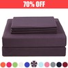4 Piece Bed Sheets Set (Full,Purple) 1 Flat Sheet,1 Fitted