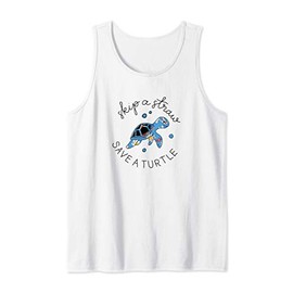 Skip a straw save the turtles Save the turtles womens Tank Top