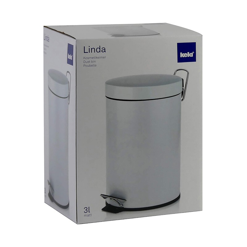 Kela Bin, Metal, White, one Size