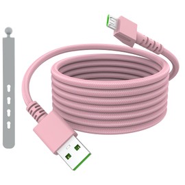 Alitutumao Micro Mouse Charging Cable USB Charger Cord Compatible with Razer Naga Pro 20000 DPI, Viper Ultimate, Razer Basilisk, Razer DeathAdder V2 Pro, Basilisk Ultimate Mouse, Pink