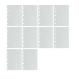 Mini 5 Notebook, Divider Plate, Set of 10, Plastic Divider Card, Sticker Mount, Mini 5, Notebook, Transparent, Removable Binder, Translucent, pp, Binder for Notebook Refills, Stationery, Office