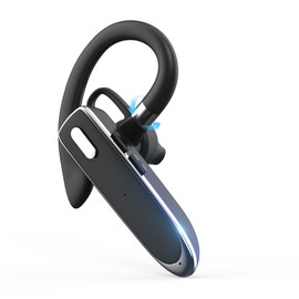 Bluetooth Headset, Wireless Earphones, Single Earphones, Bluetooth 5.3, Ear Hooks, 180° Rotation, Both Left and Right Ears, 0.4 oz (13 g), Lightweight, 15 Hours of Continuous Use, Waterproof, Built-in