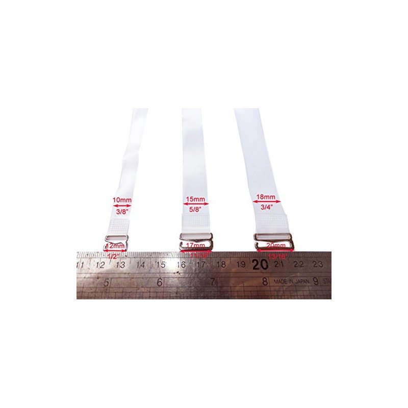 Invisible Clear Elastic Bra Straps Replacement - Metal Hook Transparent