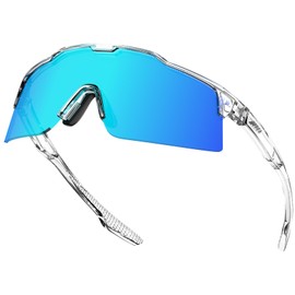 ATTCL Unisex TR90 Cycling Sunglasses for Men Women - PC Lens Sports Glasses Biking Fishing Running KC11-C3-Toubai-Blue