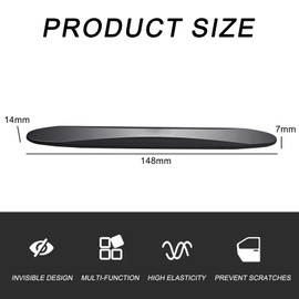 6PCS Black Car Door Edge Protector – Universal Anti-Collision Door Guard Strips for Car Doors, Mirrors & Bumpers, Cars Doors Protectors Edge Guards