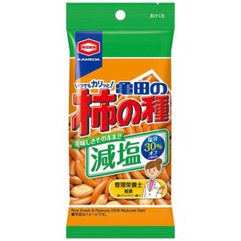 Kameda Seika Reduced Salt Kameda Persimmon Seeds, 2.0 oz (57 g) x 12 Bags