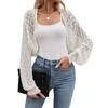 Famulily Ladies Casual Open Front Crop Cardigans Soft Hollow Out